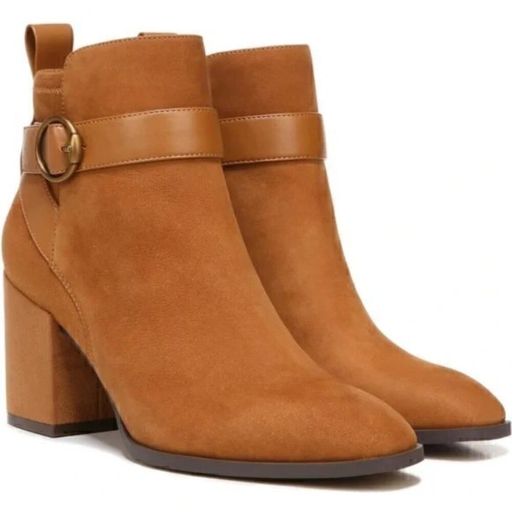 Vionic Tenley Block Heel Bootie Tan Size 9 BRAND NEW